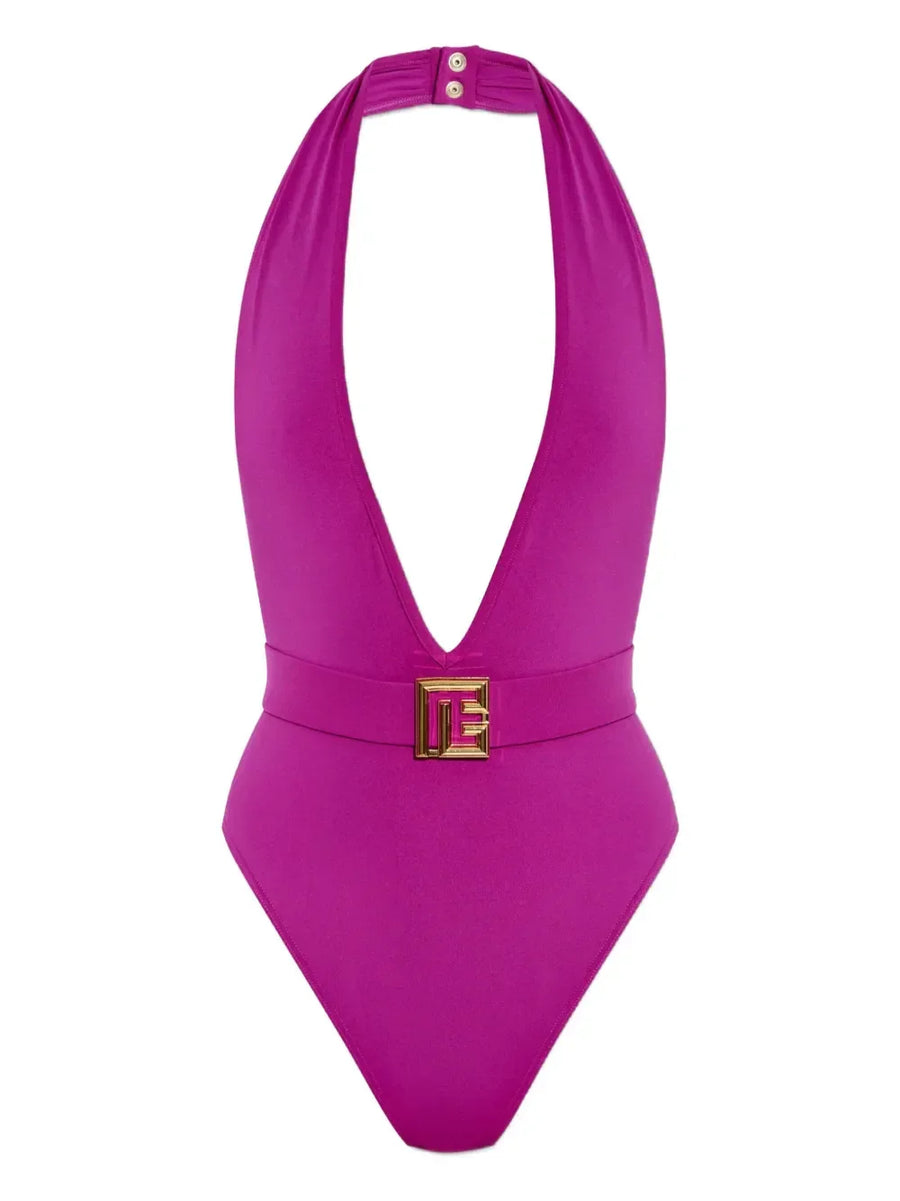 Balmain logo swimsuit