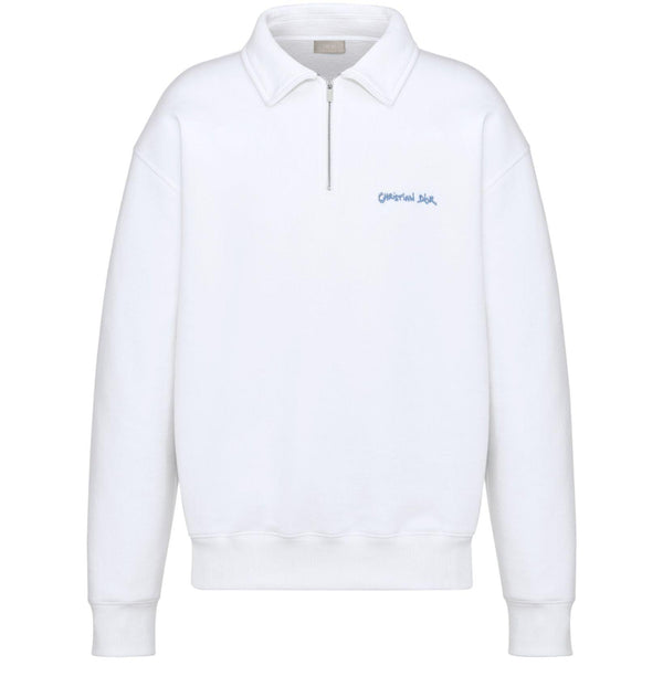 Christian Dior Tag Sweatshirt with Zipped Collar