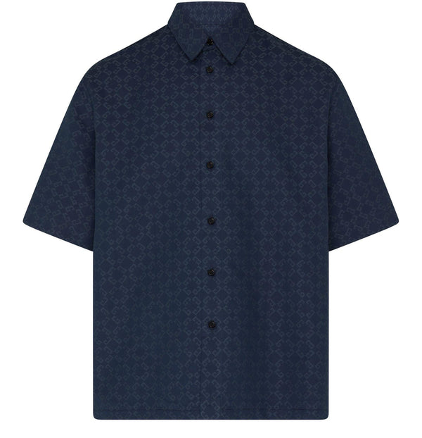 GIVENCHY Shirt in shiny monogram 72 denim