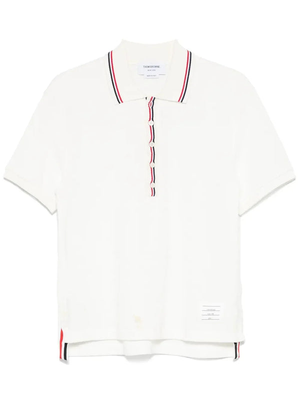 Thom Browne RWB stripe-detail polo shirt