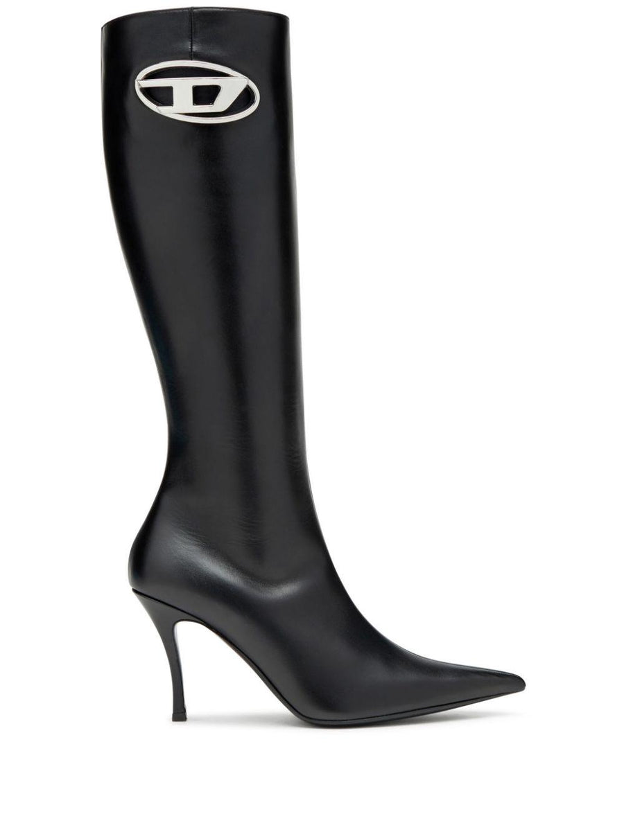 Diesel D-Venus logo-plaque leather boots