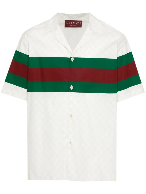 Gucci GG Web-print cotton shirt