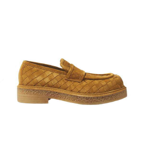 Bottega Veneta Haddock Intrecciato suede loafers