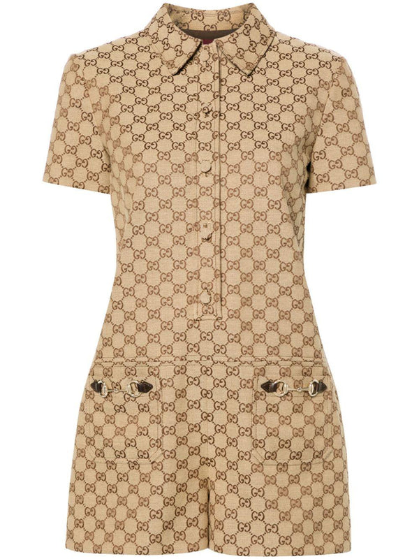 Gucci GG Supreme canvas playsuit