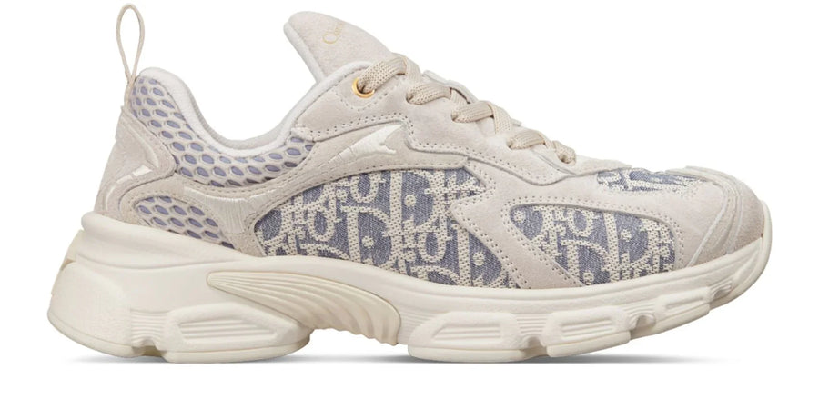 DIOR Dior Vibe sneakers jacquard with raffia Dior Oblique motif and suede calfskin