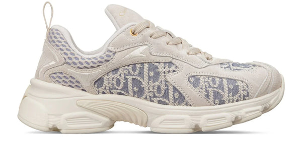 DIOR Dior Vibe sneakers jacquard with raffia Dior Oblique motif and suede calfskin