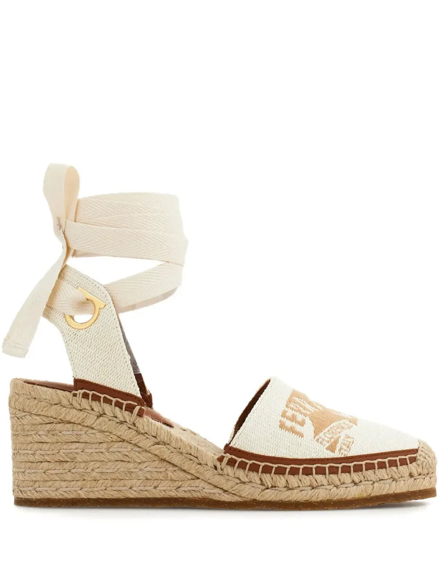 Ferragamo 70mm logo-jacquard espadrilles