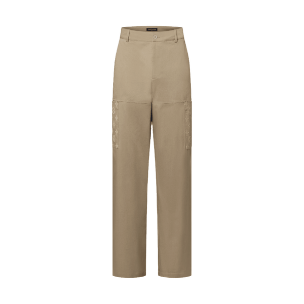 Louis Vuitton 1AFQAZ Flocked Cotton Workwear Pants