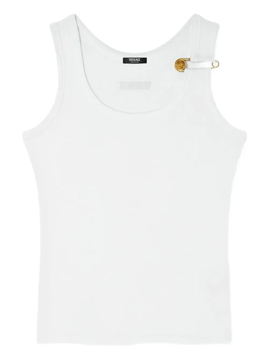 Versace Safety Pin ribbed tank top