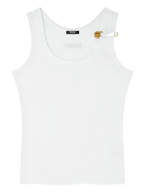 Versace Safety Pin ribbed tank top