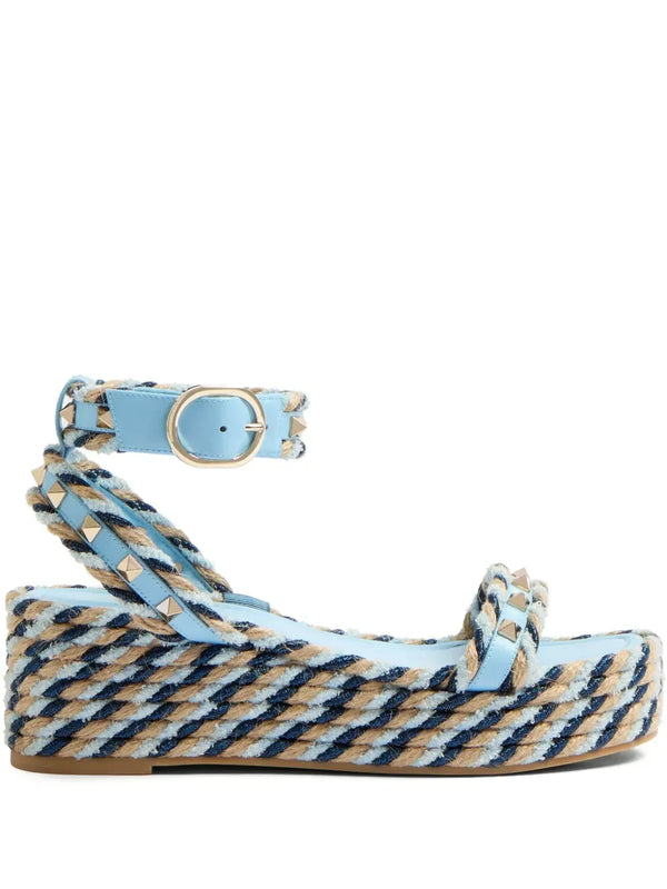 Valentino Garavani 45mm Rockstud flatform sandals