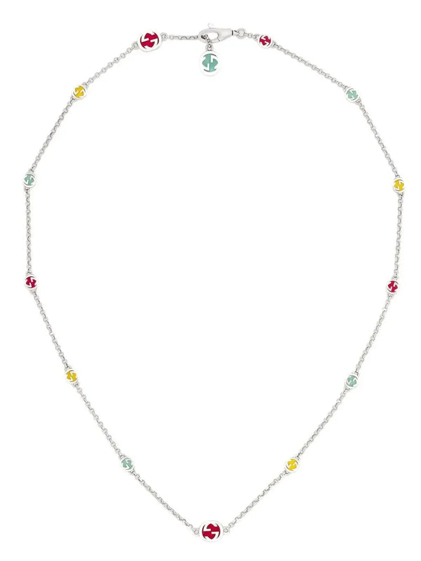 Gucci sterling silver Interlocking G necklace