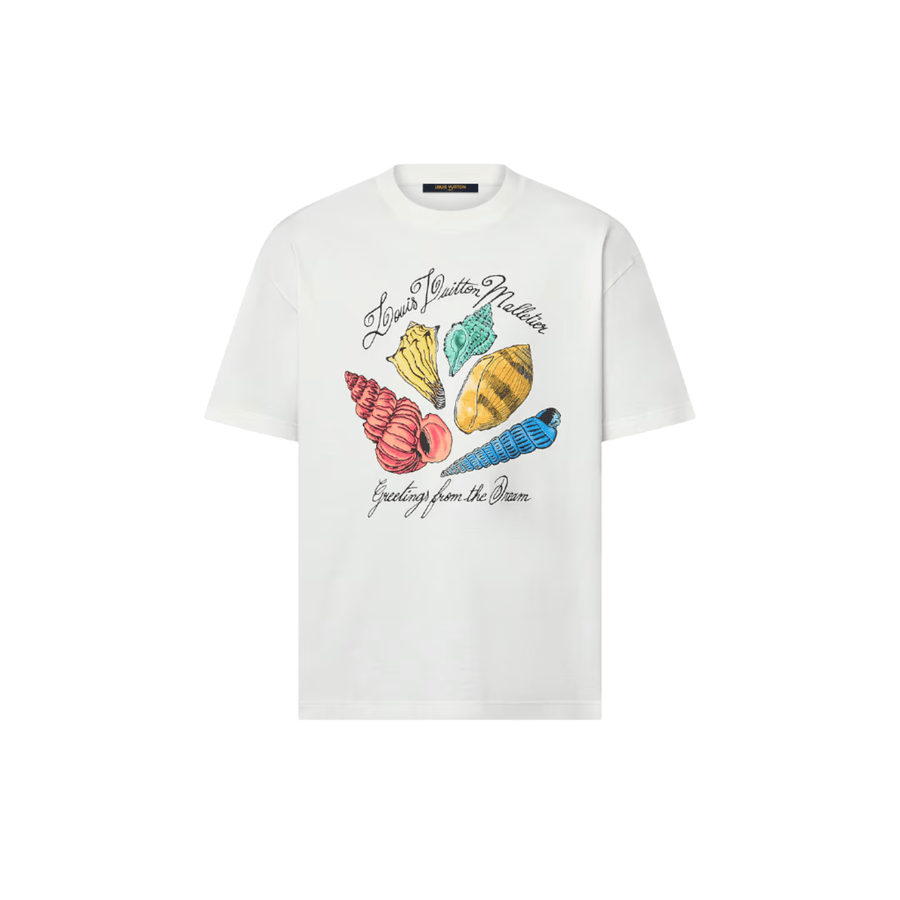 Louis Vuitton 1AFR48 Seashells Printed Short-Sleeved Cotton T-Shirt
