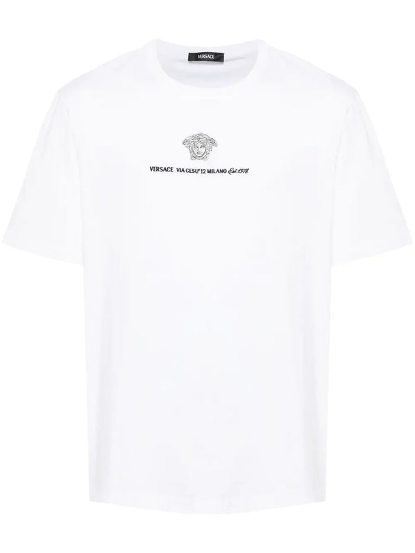 Versace Medusa Milano embroidered T-shirt