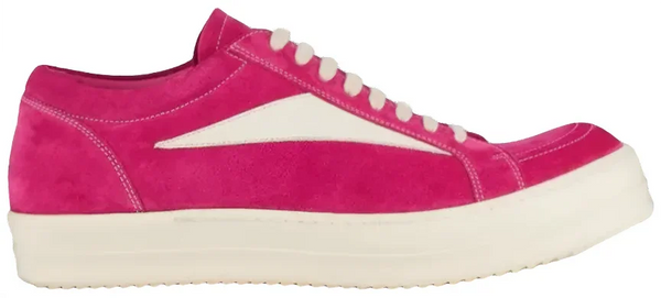 Rick Owens Wmns EDFU Suede Leather Vintage Low 'Hot Pink' Milk