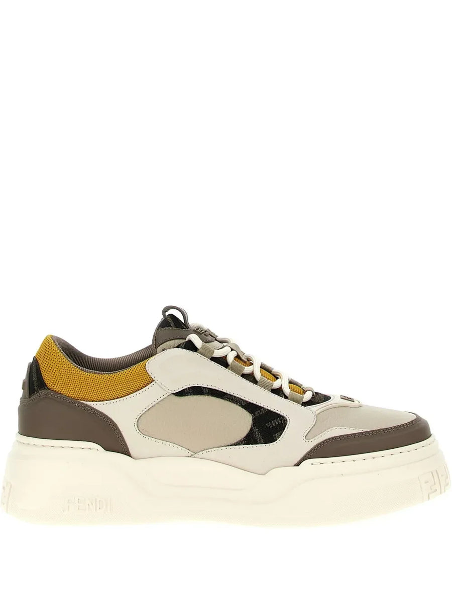 FENDI Force yellow gray sneakers