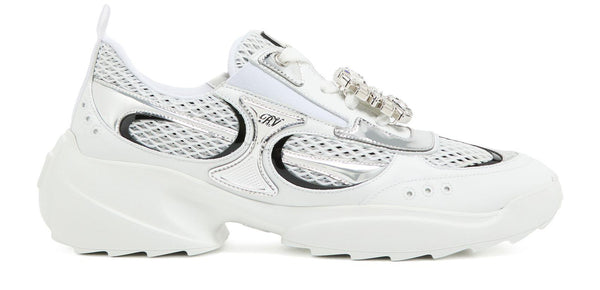 ROGER VIVIER Motor run strass tech lace-up sneakers