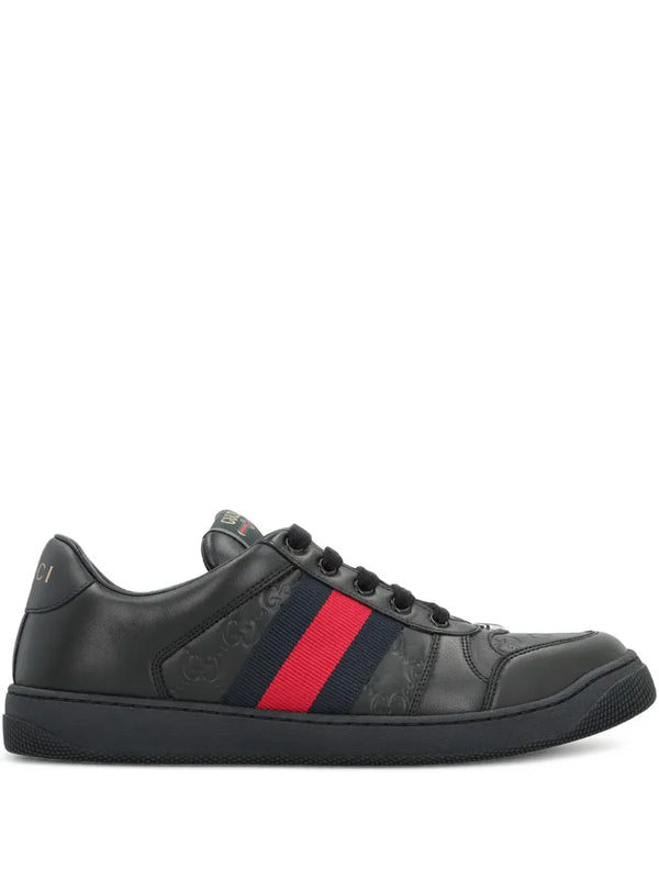 Gucci Black Screener leather sneakers