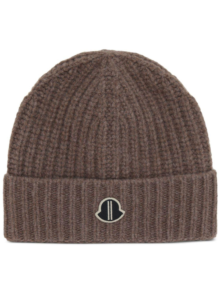 Moncler + Rick Owens logo-patch beanie
