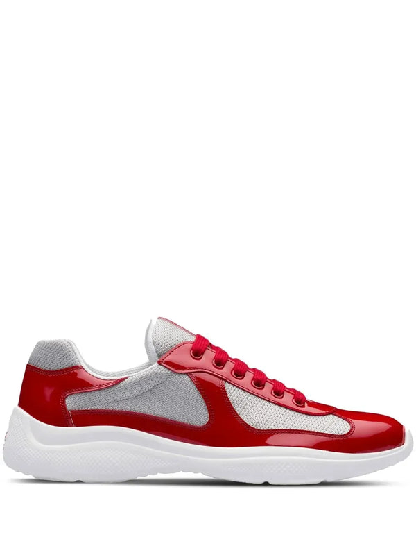 Prada America's Cup low-top red sneakers