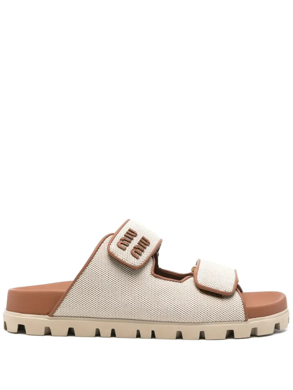 Miu Miu logo-lettering sandals