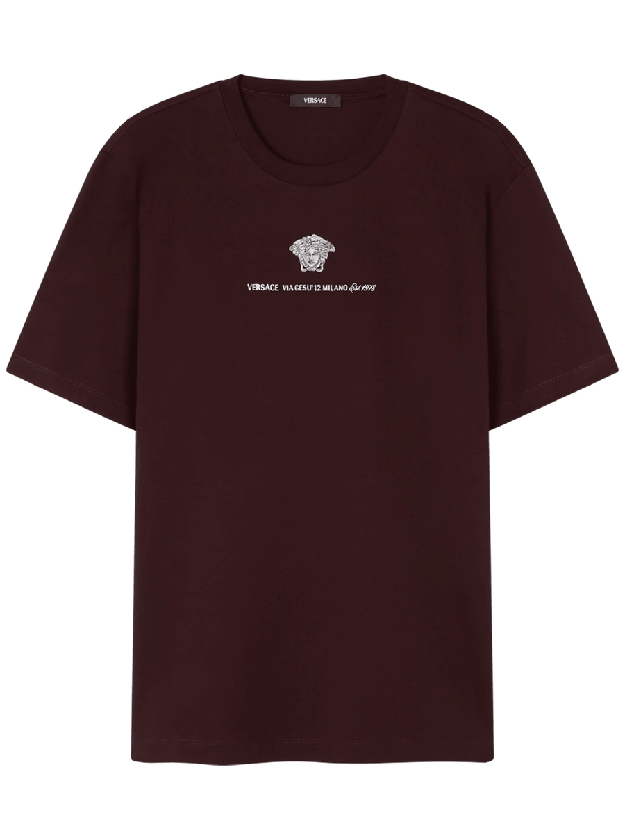 Versace Medusa Milano embroidered T-shirt