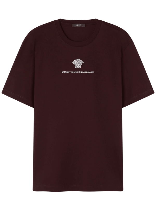 Versace Medusa Milano embroidered T-shirt