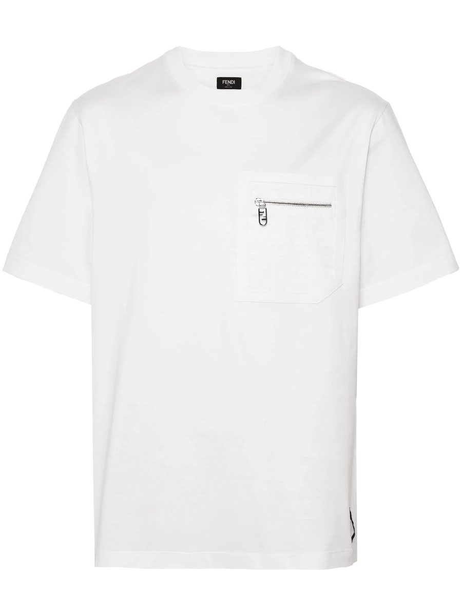 FENDI FF-monogram pocket cotton T-shirt