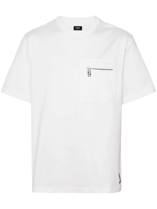 FENDI FF-monogram pocket cotton T-shirt