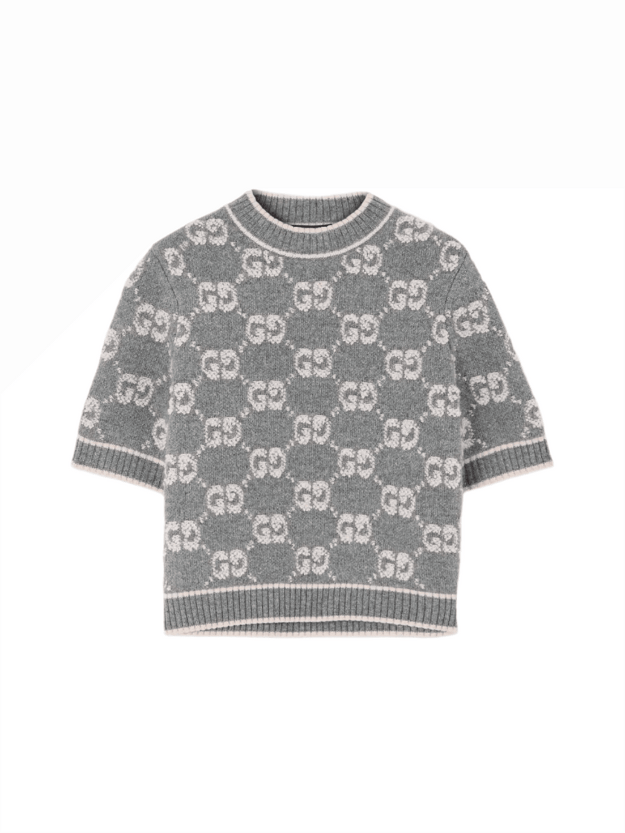 GUCCI Jacquard-knit wool-bouclé sweater