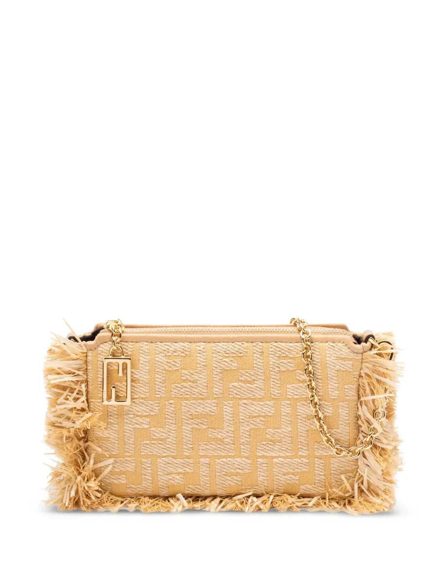 FENDI Baguette fringe-detail clutch bag