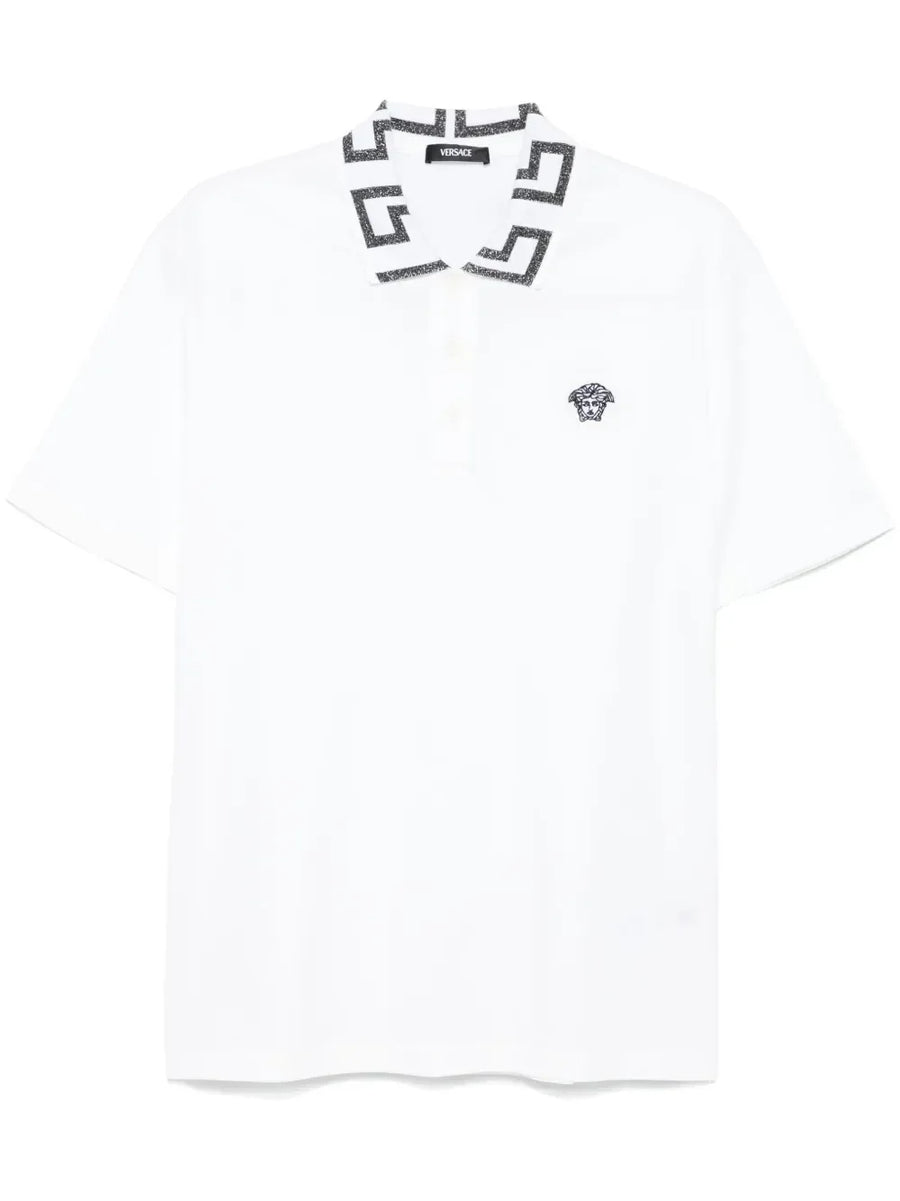 Versace Greca short-sleeved polo shirt
