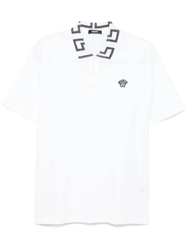 Versace Greca short-sleeved polo shirt