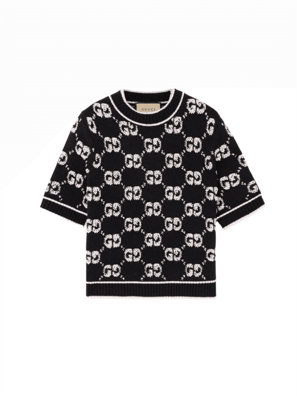 GUCCI Jacquard-knit wool-bouclé sweater