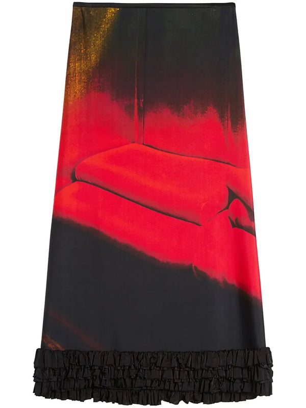 Jil Sander printed midi skirt