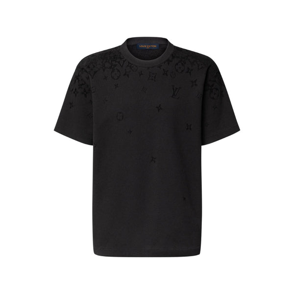 Louis Vuitton Maglia girocollo a maniche corte con monogramma — Nero
