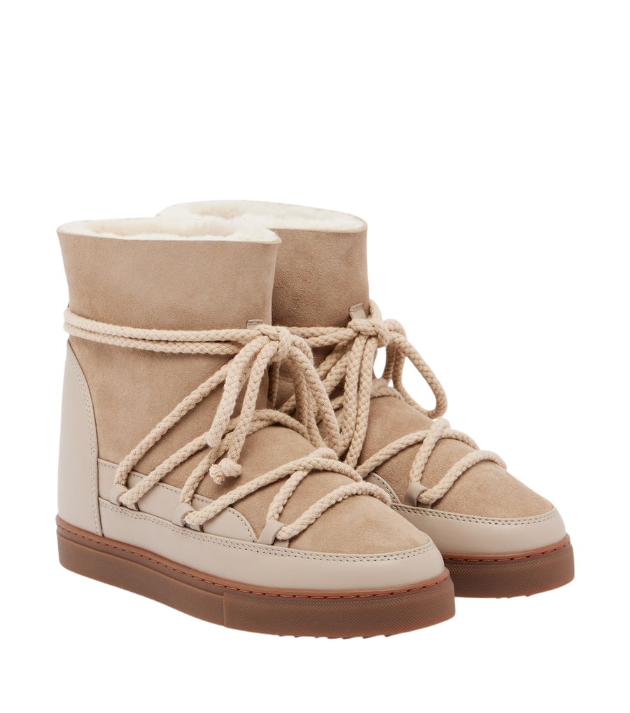 Inuikii Classic leather-trimmed suede snow boots