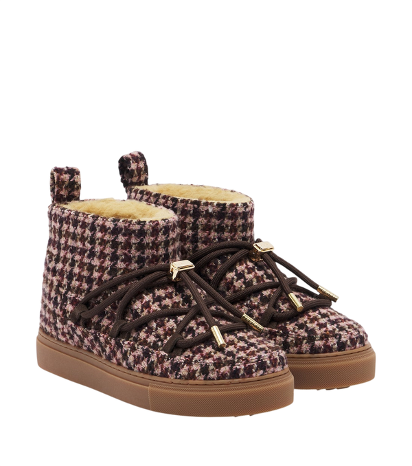 Inuikii Classic Low Plaid houndstooth snow boots
