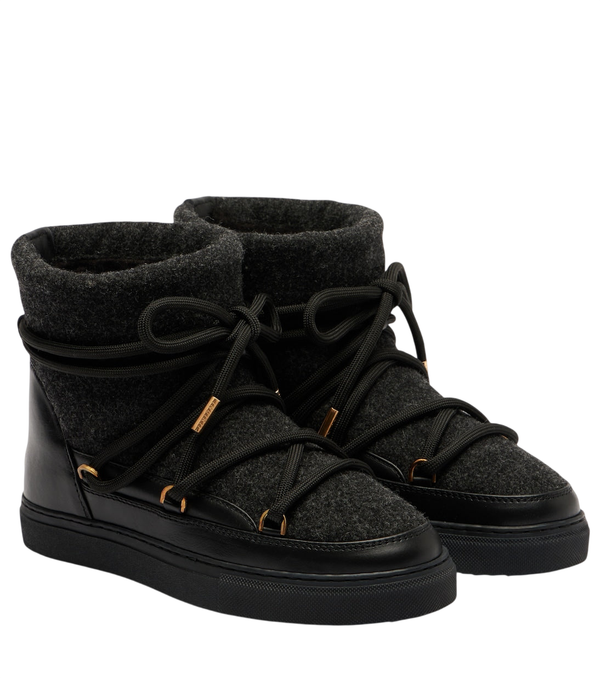 Inuikii Felt leather-trimmed snow boots