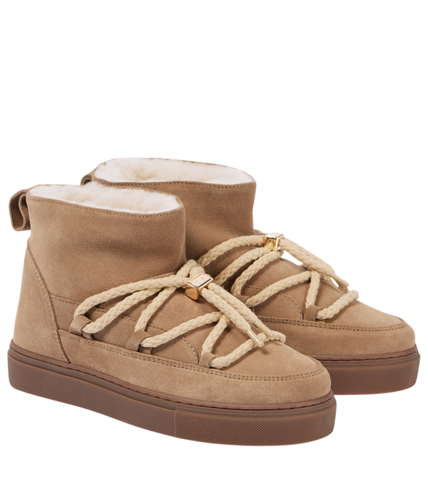 Inuikii Shearling-lined suede ankle boots