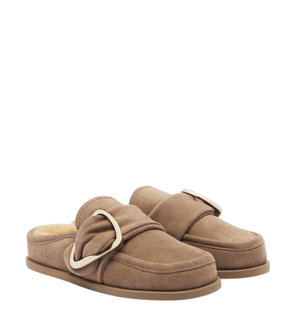 Inuikii Shearling-lined suede mules