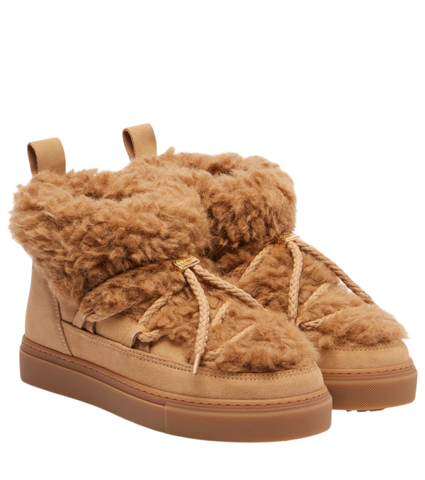 Inuikii Teddy Low suede and teddy snow boots