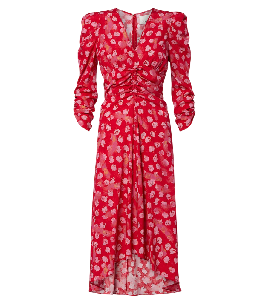 Robe midi Albini à fleurs en mélange de soie Isabel Marant