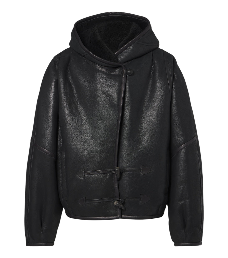 Isabel Marant Amiel hooded leather jacket