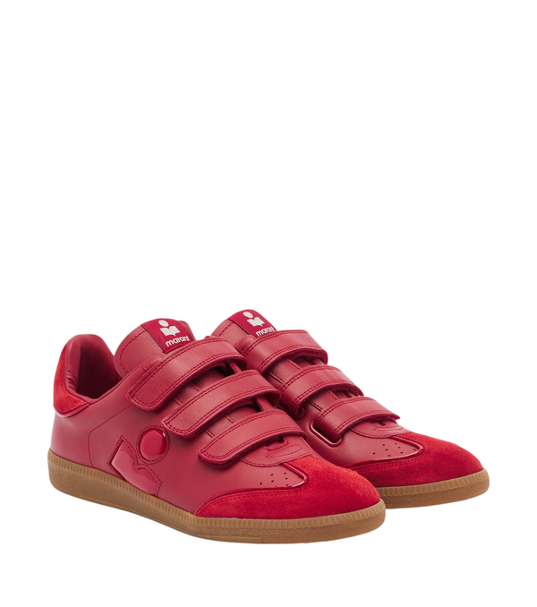 Isabel Marant Beth suede-trimmed leather sneakers