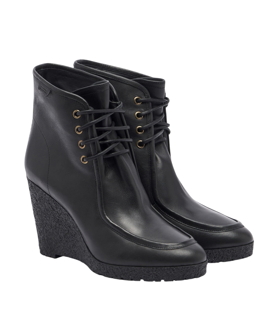 Isabel Marant Cylia leather wedge ankle boots