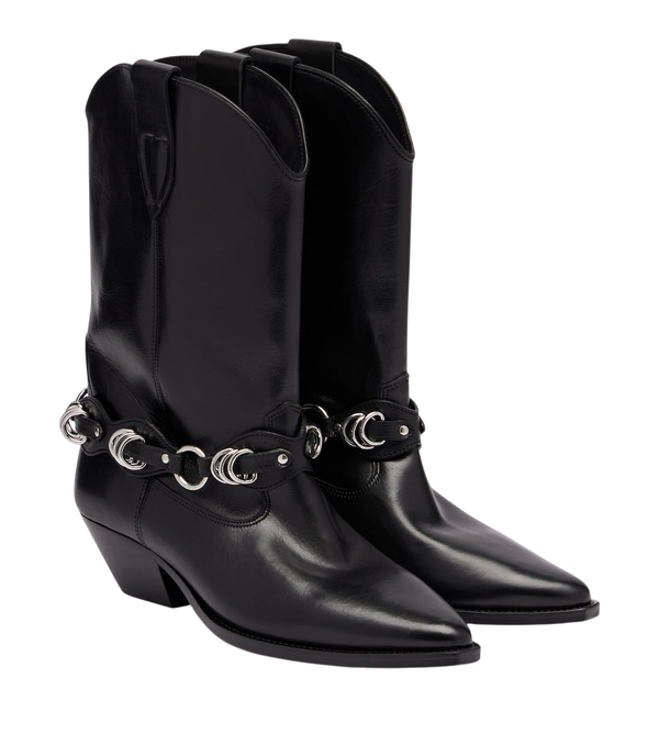 Isabel Marant Duerto embellished leather cowboy boots