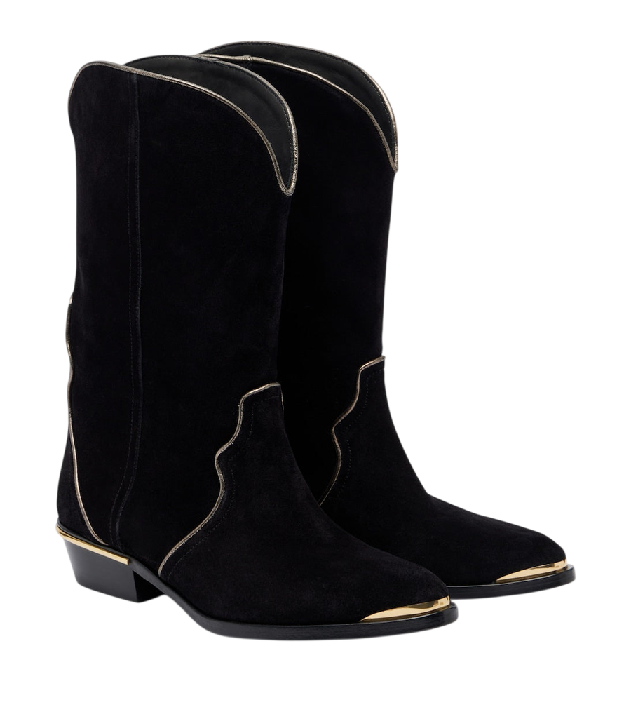 Isabel Marant Elbini suede cowboy boots