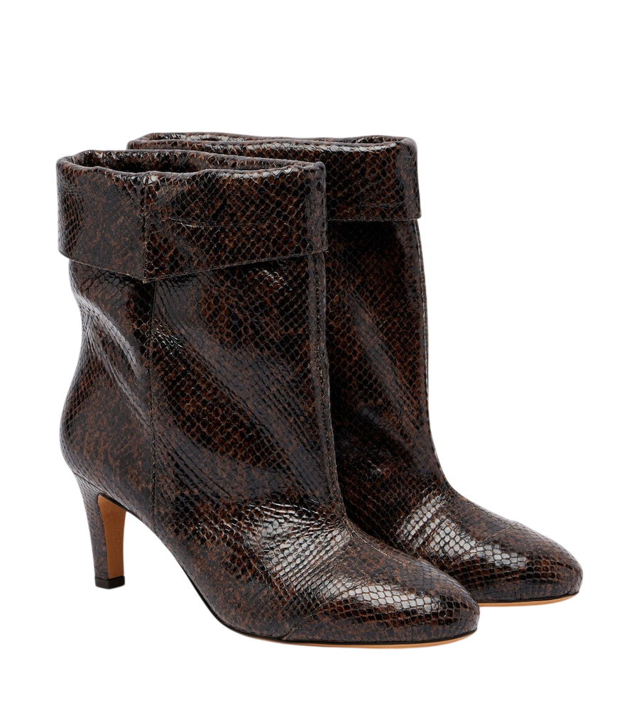 Isabel Marant Eldra snake-effect leather ankle boots