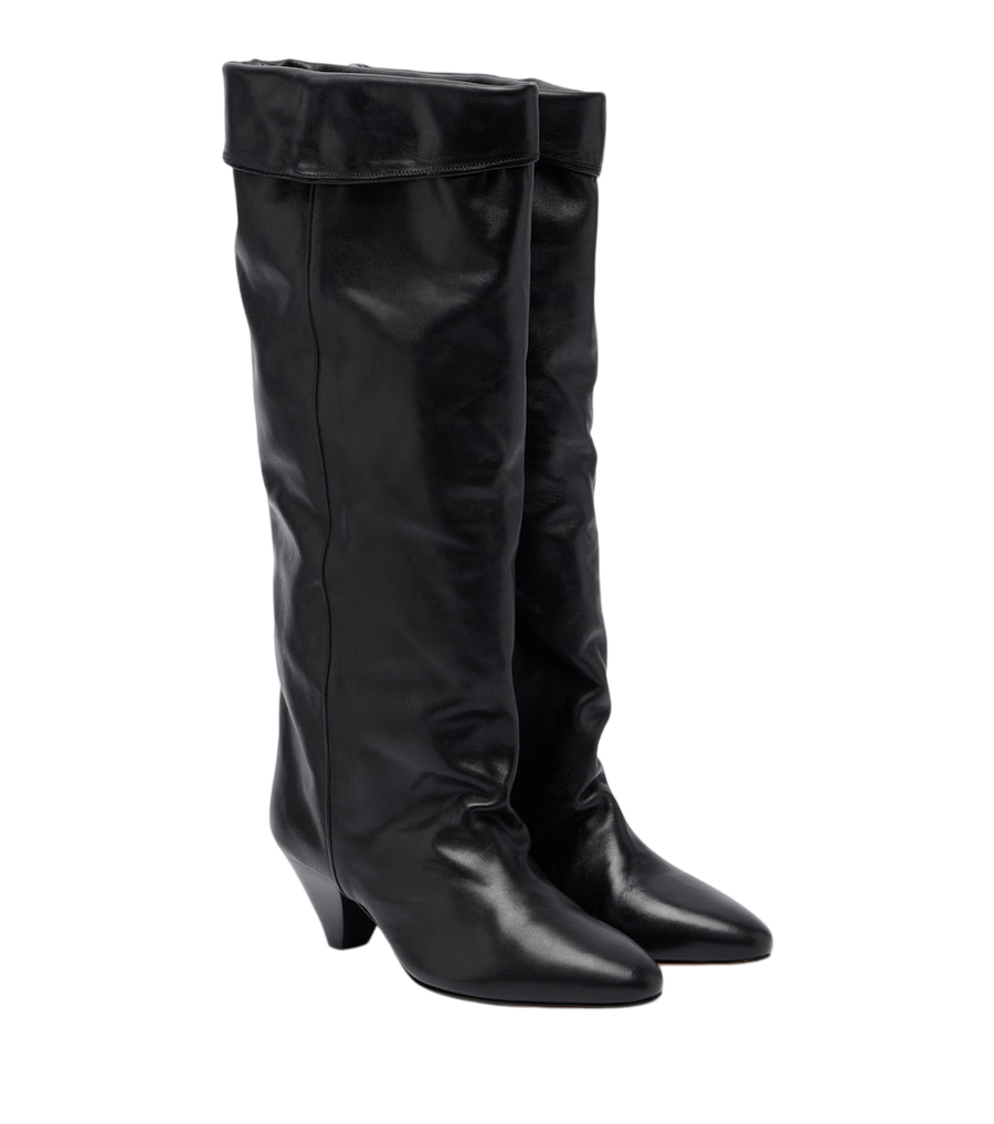 Isabel Marant Elita draped leather knee-high boots